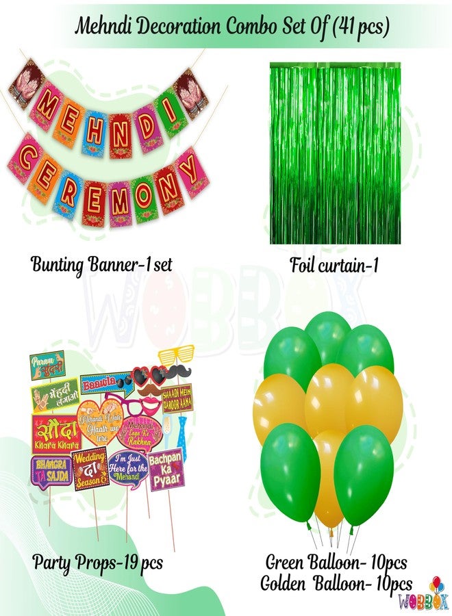 Wobbox Mehendi Ceremony Decoration Items, Mehandi Decoration Items For Marriage, Haldi Ceremony-FP3893 - Image 2